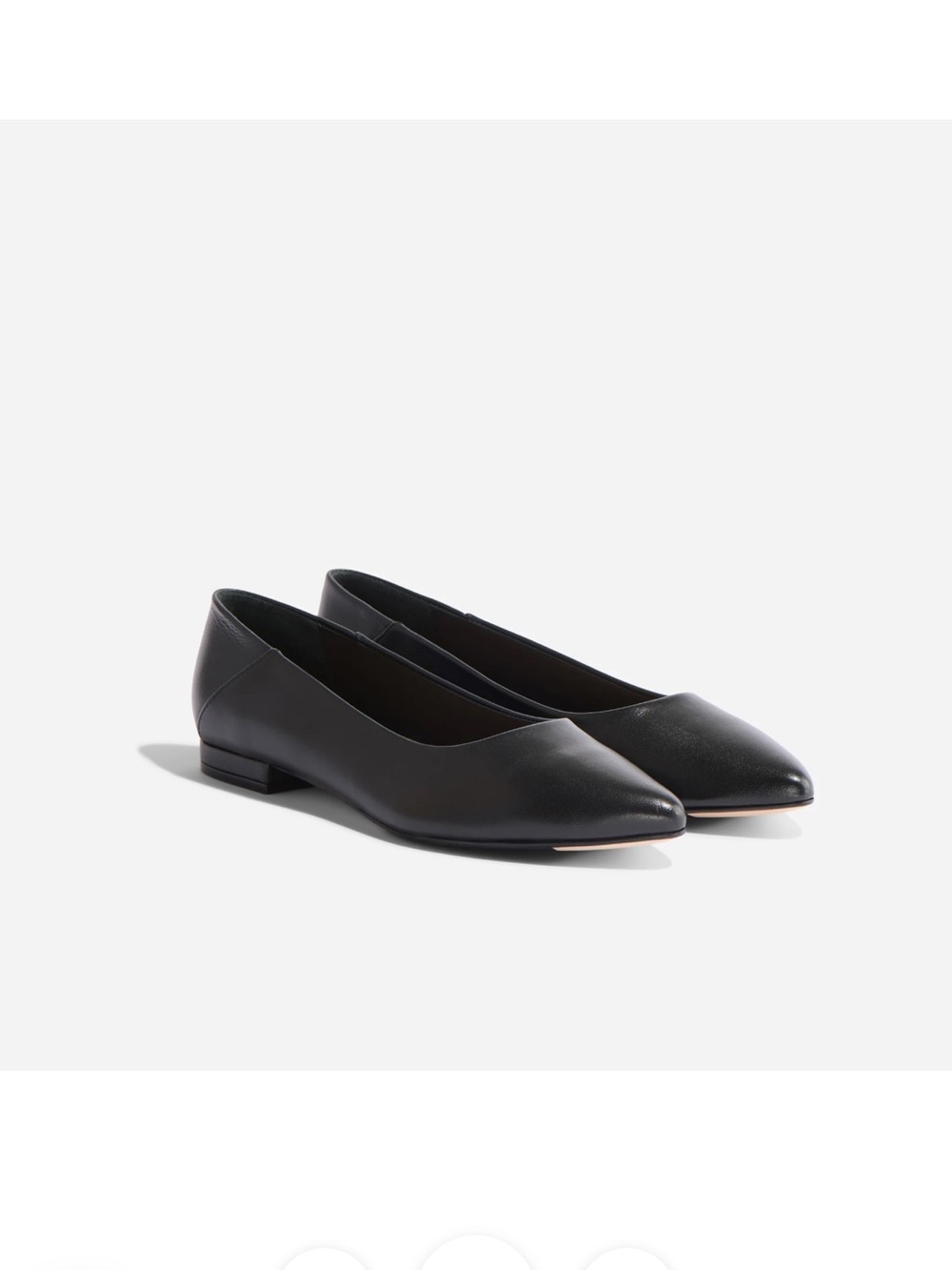 Nisolo Fina Pointed Toe Flat Black - Size 11